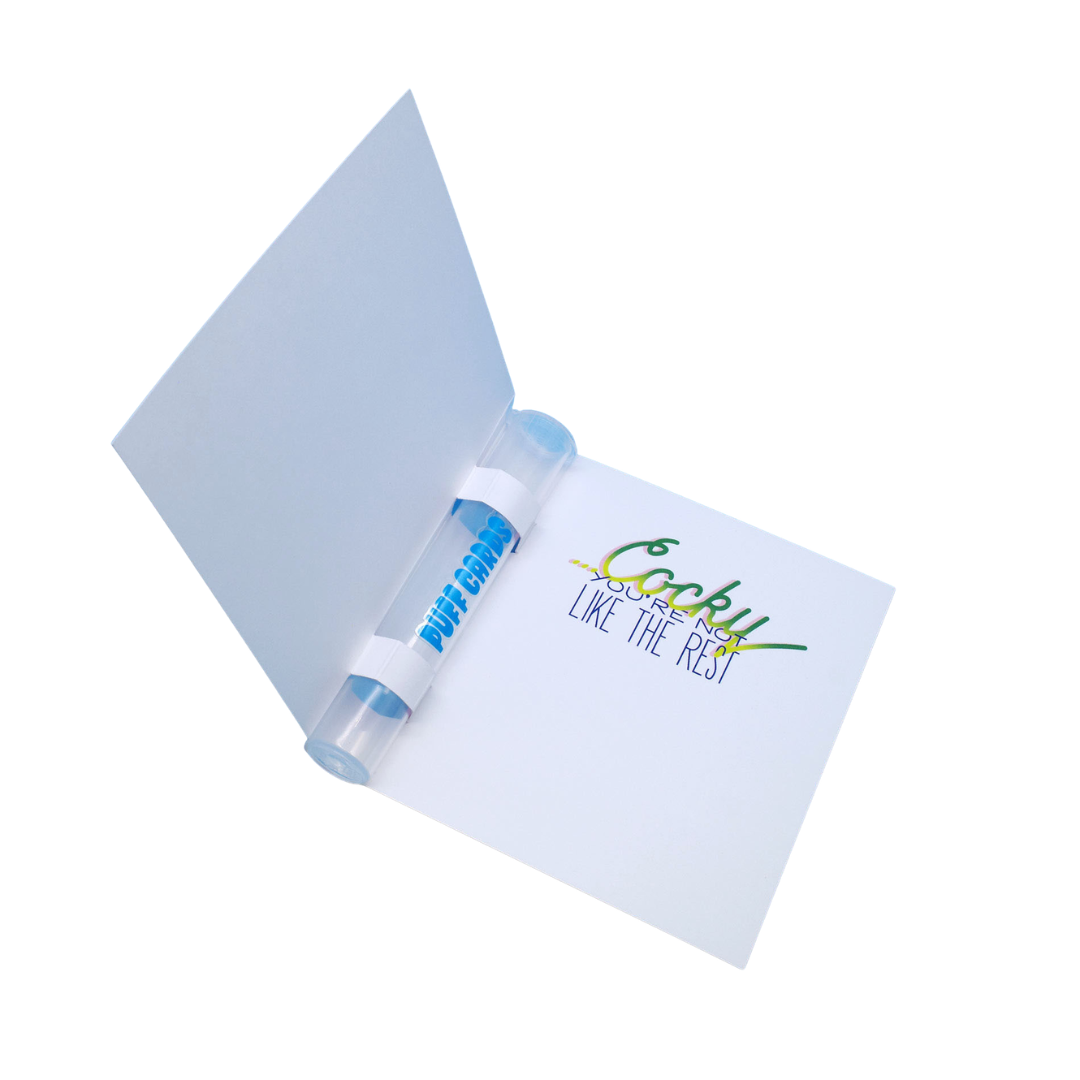 You Deserve to Be Cocky Greeting Card with Selenite Crystal