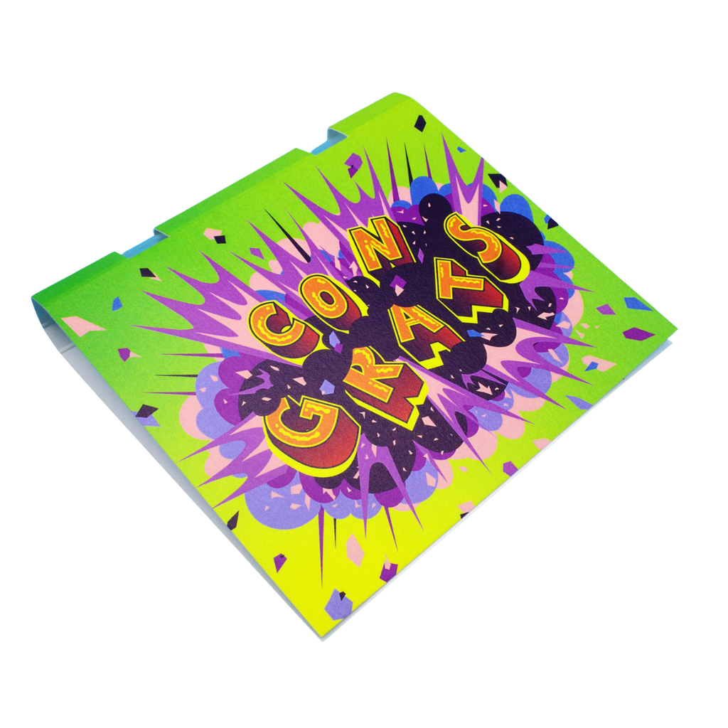Congrats Greeting Card with Selenite Crystal