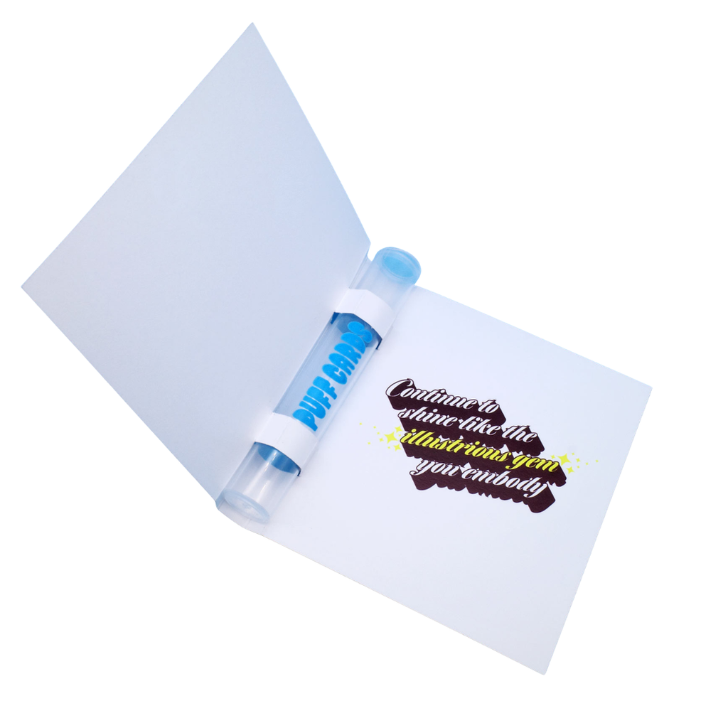 Gemstones Greeting Card with Selenite Crystal Inside