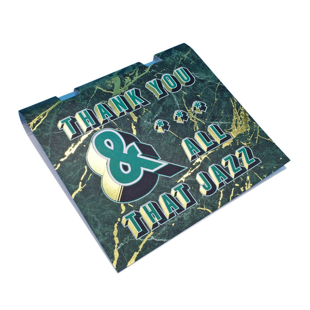 Thank You & All That Jazz Greeting Card with Palo Santo